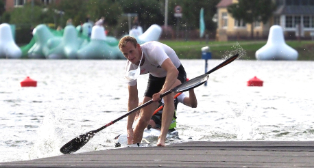 Mads Brandt Pedersen, k1, vinder i overlegen stil VM i kano og kajakmaraton 2023 på Jels Sø
